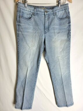 Vintage America Women's Striped Denim Jeans Blue Skinny Stretch Size 10/30